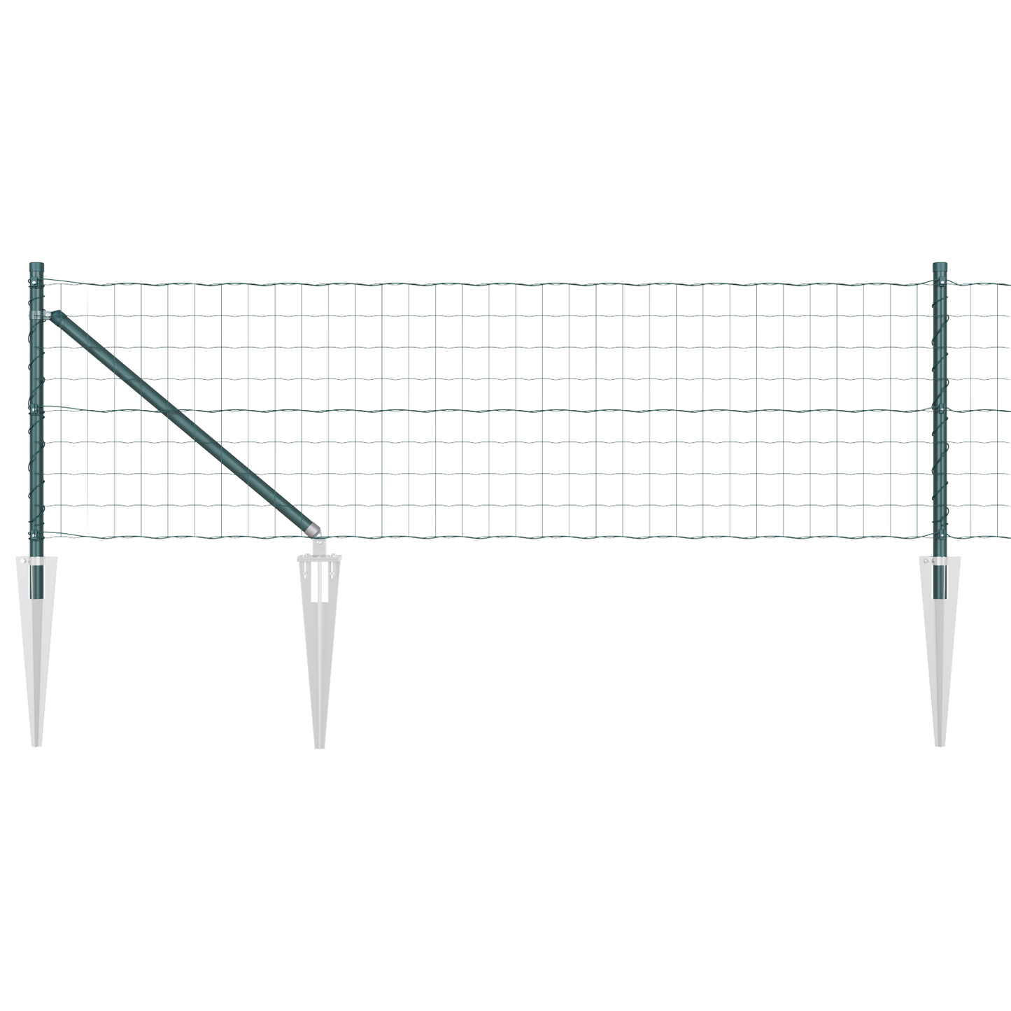 Euro-gjerde med pigger 25 x 0,4 m PVC-belagt stål Grønn Mesh