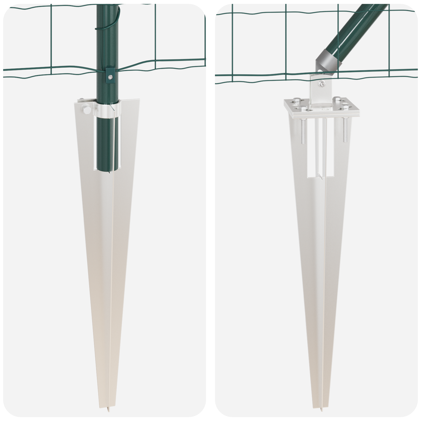 Euro-gjerde med pigger 25 x 1,2 m PVC-belagt stål Grønn Mesh