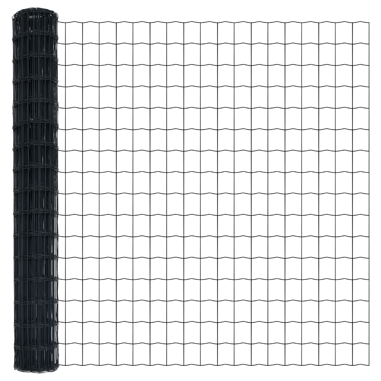 Gjerde med stolpe Grå 1,6 x 10 m Stål og PVC