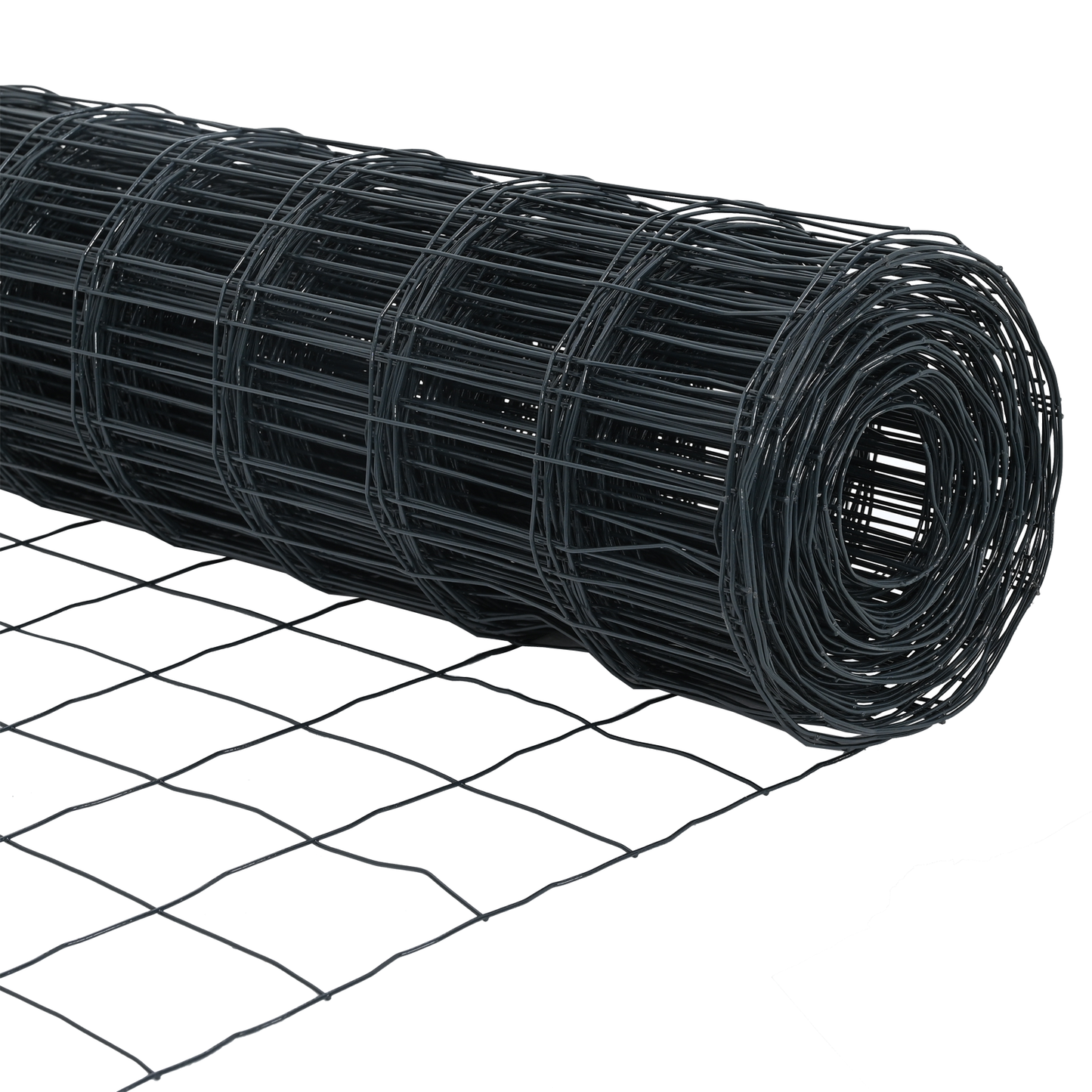 Gjerde med stolpe Grå 0,4 x 50 m Stål og PVC