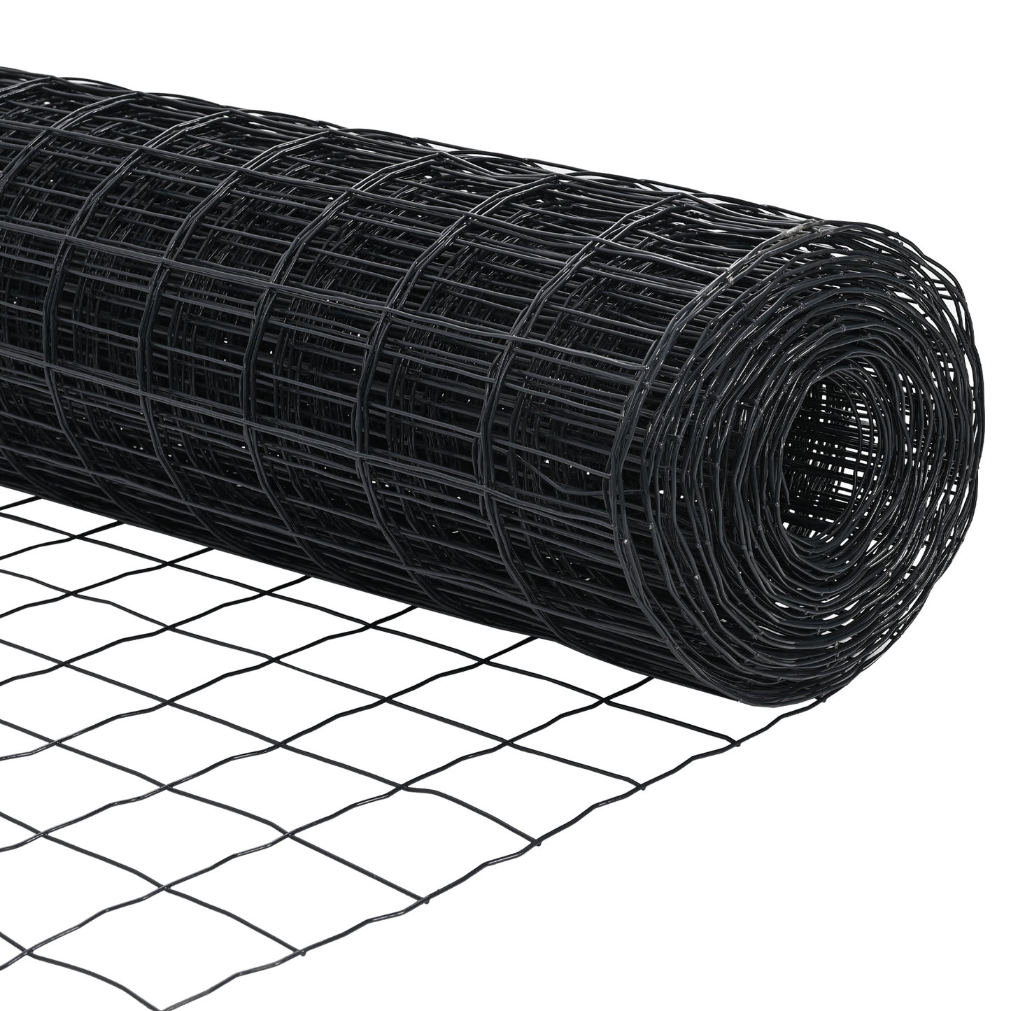 Gjerde med stolpe Grå 0,6 x 10 m Stål og PVC