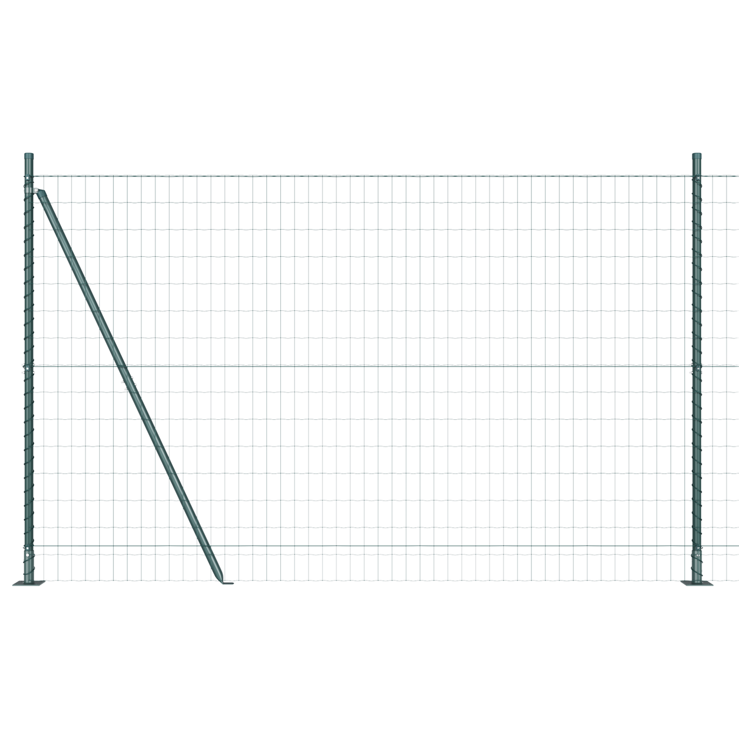 Gjerde med stolpe grønn 1,4 x 10 m Stål og PVC