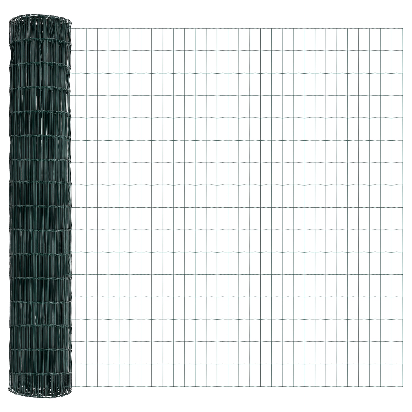 Gjerde med stolpe grønn 1,4 x 10 m Stål og PVC