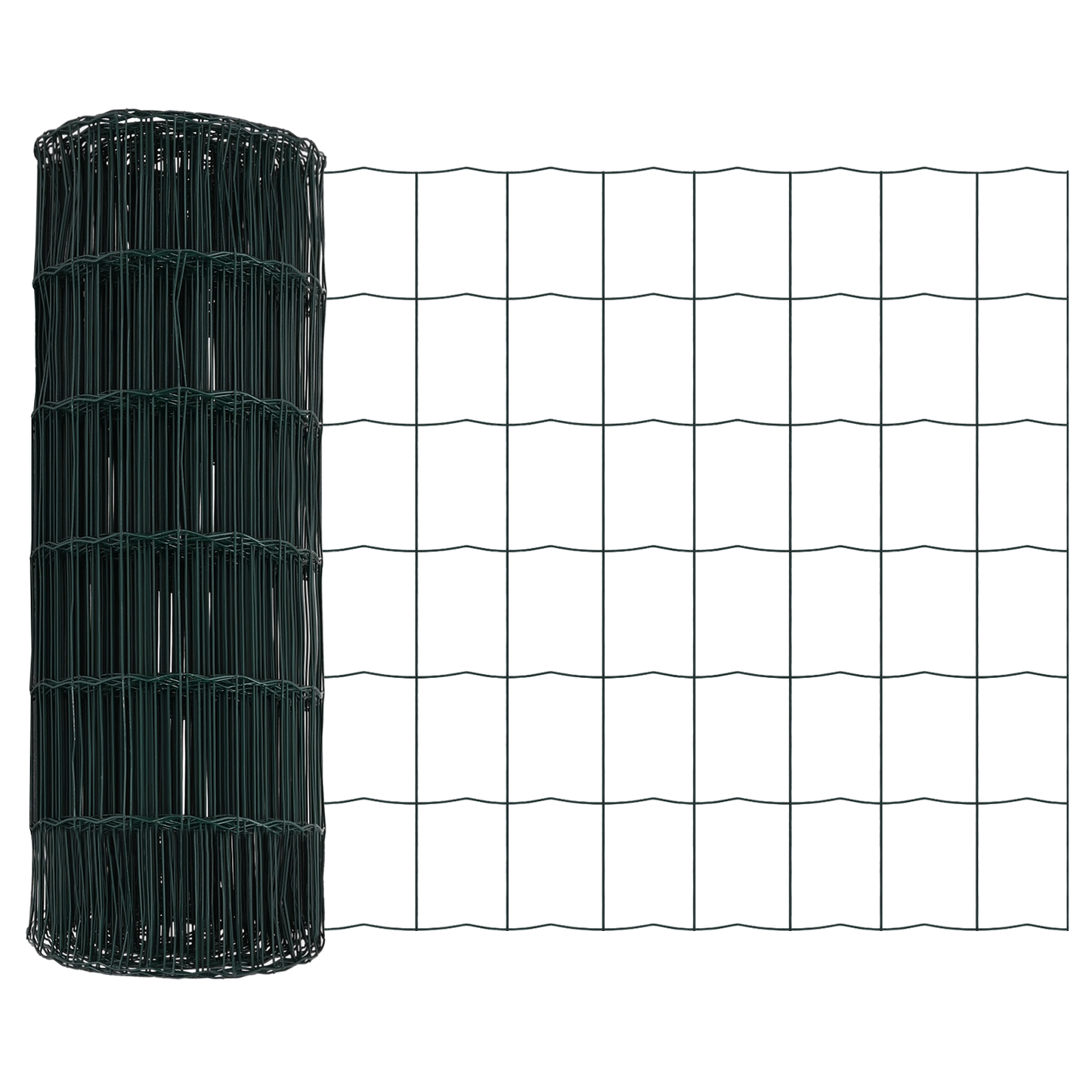 Gjerde med stolpe grønn 0,6 x 10 m Stål og PVC