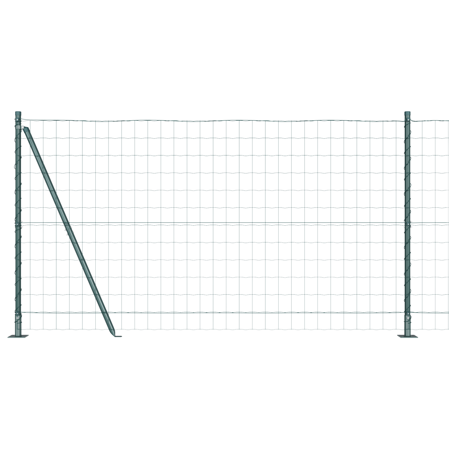 Gjerde med stolpe grønn 1,2 x 10 m Stål og PVC