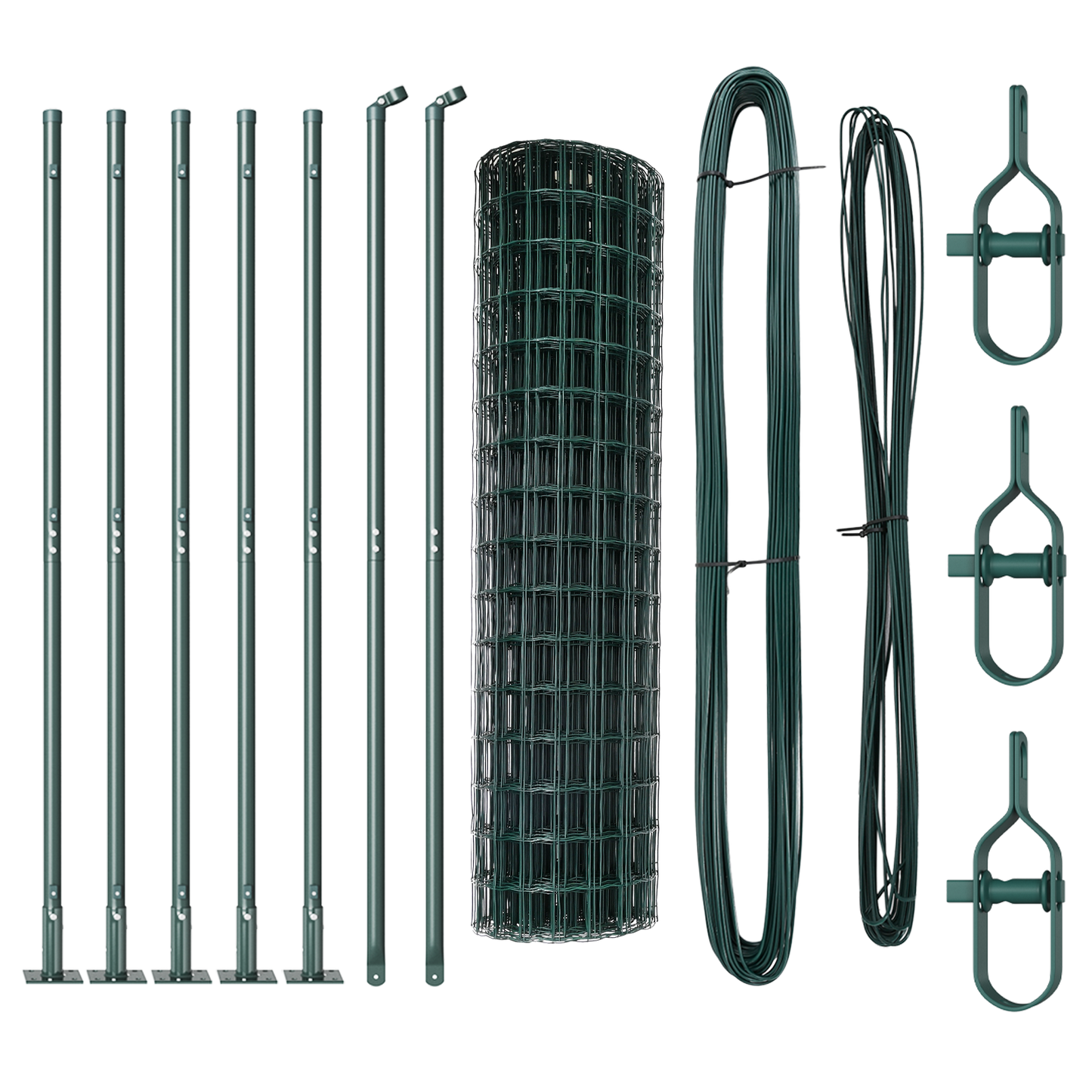 Gjerde med stolpe grønn 1,2 x 10 m Stål og PVC
