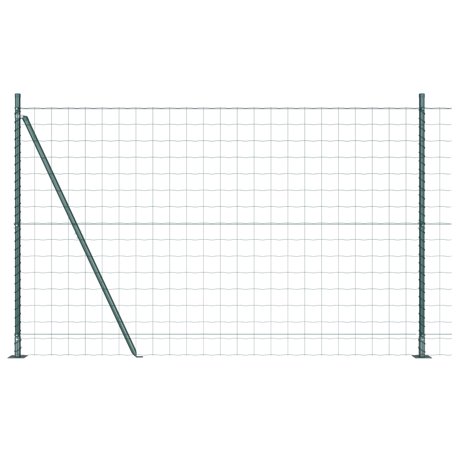 Gjerde med stolpe grønn 1,6 x 10 m Stål og PVC