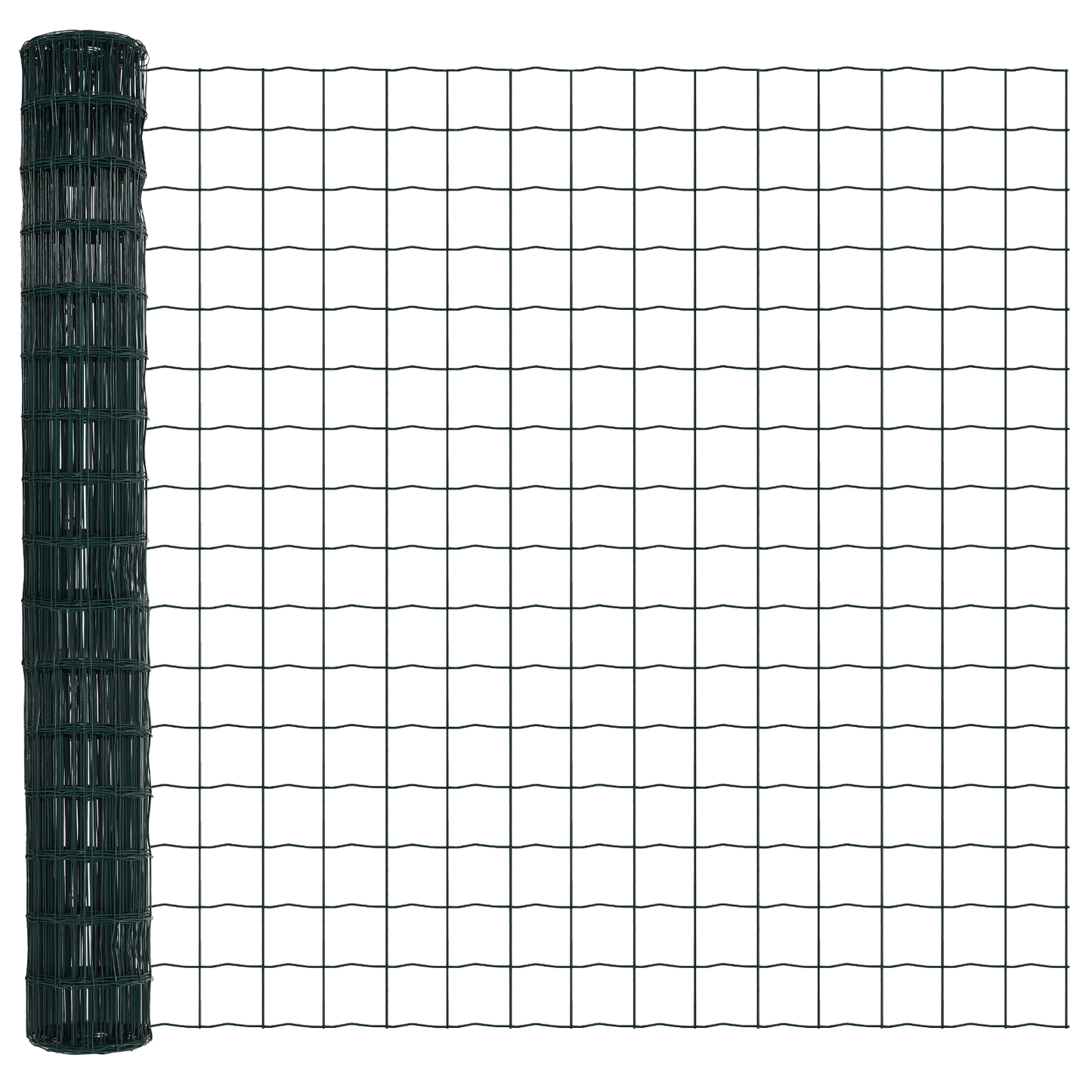 Gjerde med stolpe grønn 1,6 x 10 m Stål og PVC