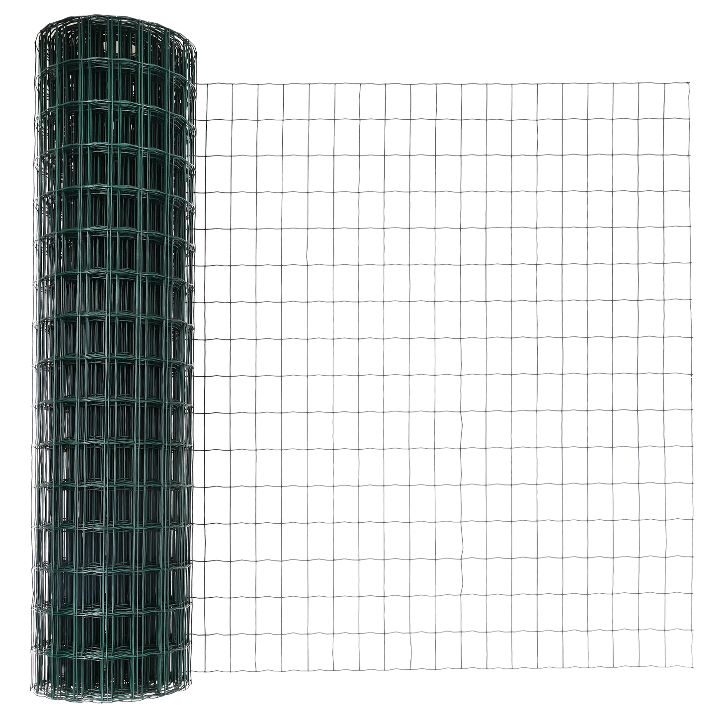 Gjerde med stolpe grønn 0,8 x 25 m Stål og PVC