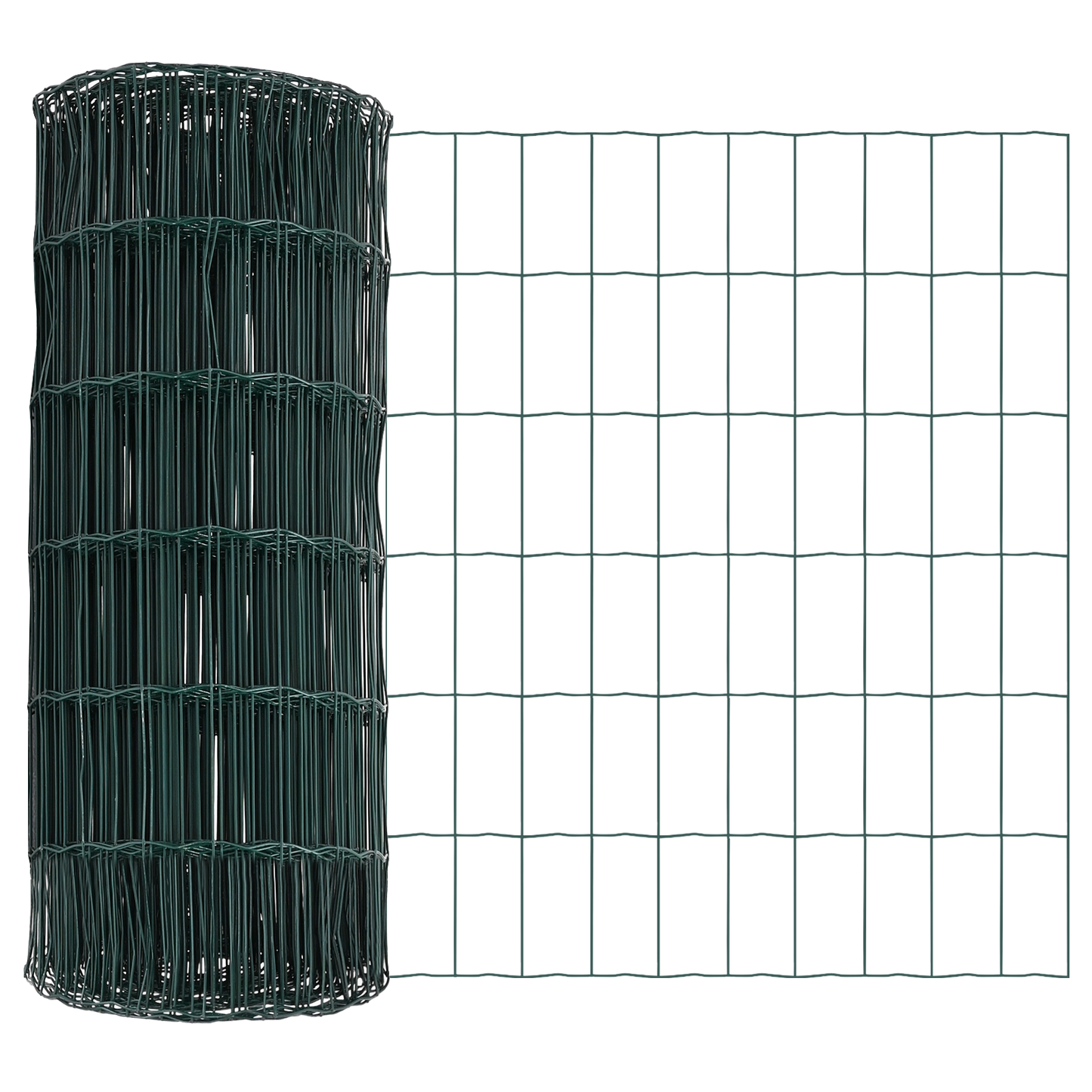 Gjerde med stolpe grønn 0,4 x 25 m Stål og PVC