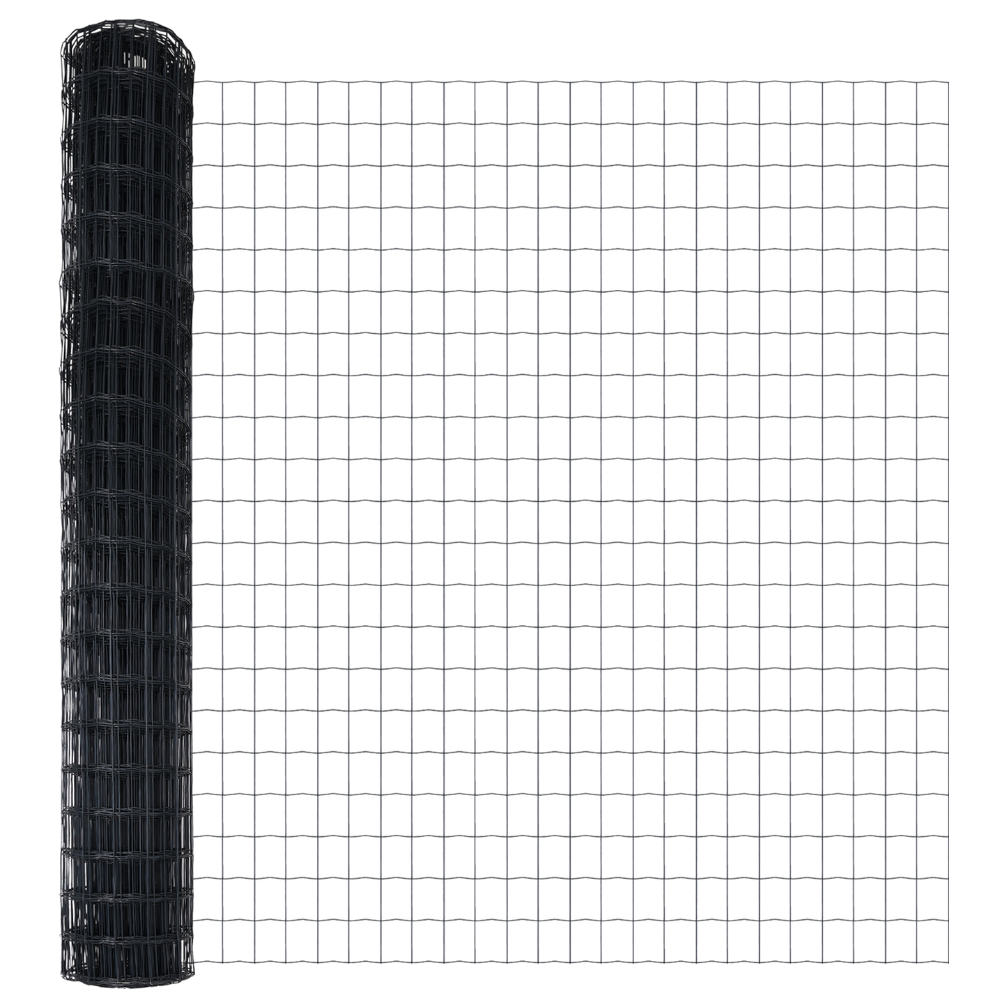 Gjerde med stolpe Grå 1,4 x 10 m Stål og PVC