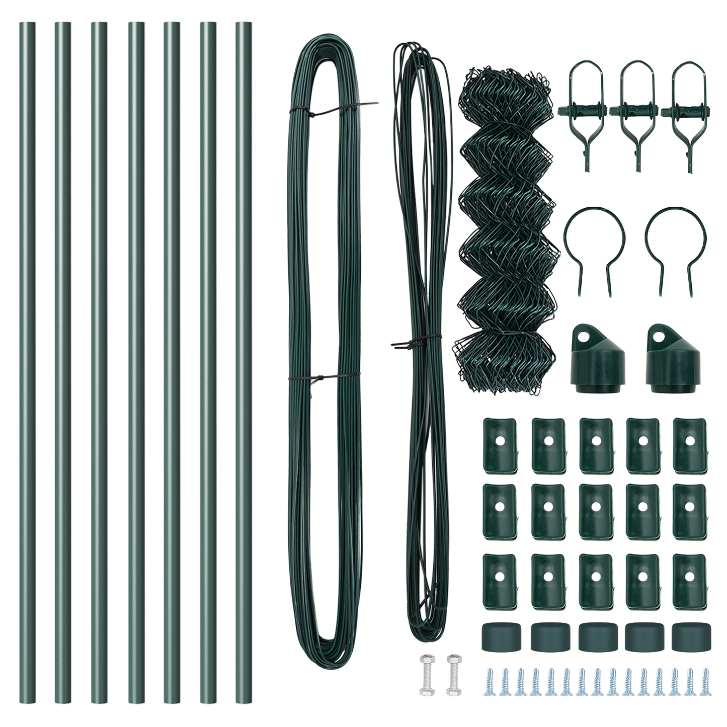 Gjerdepåle grønn 10 x 0,8 m (60 x 60 mm nett) Stål og PVC