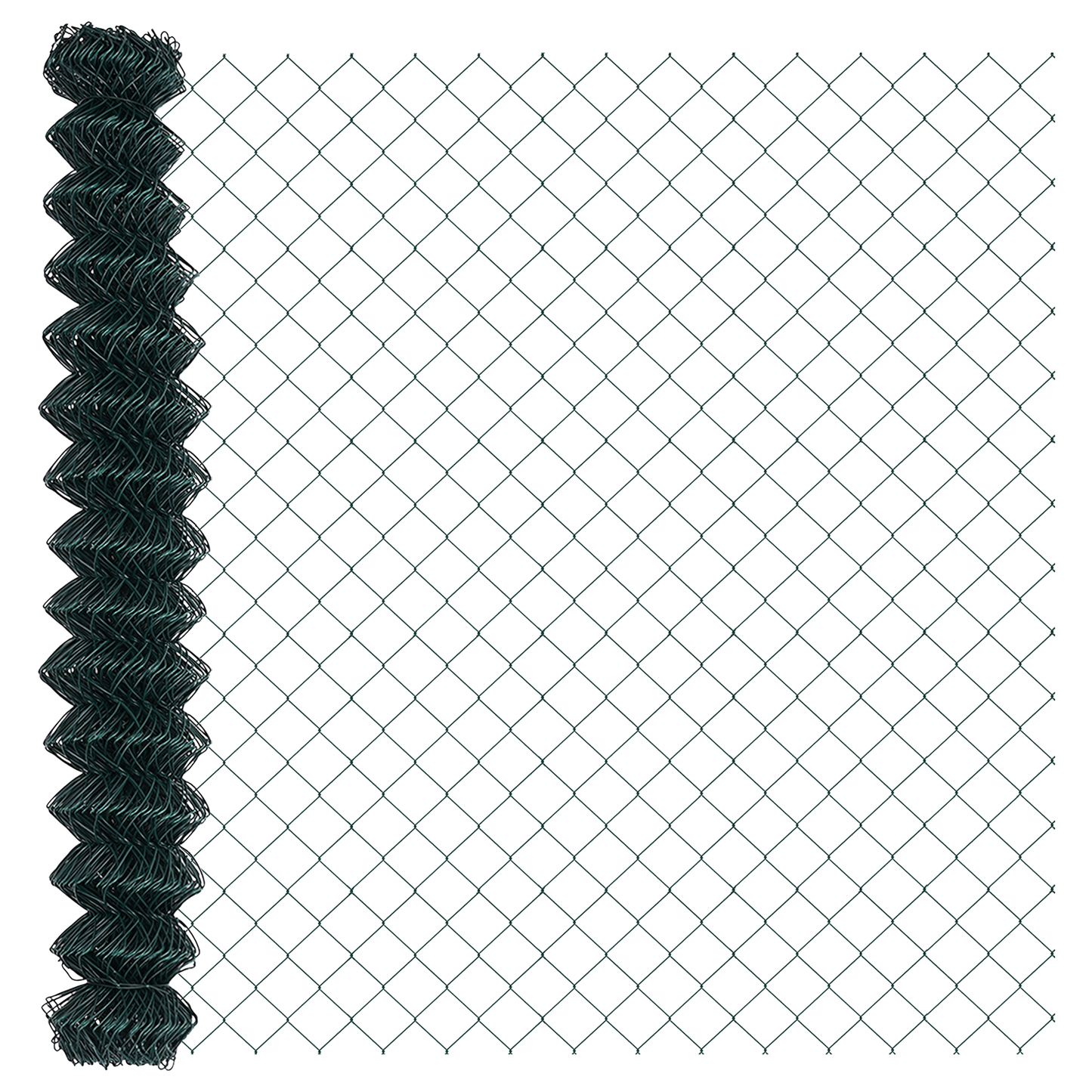 Gjerdepåle grønn 10 x 1,6 m (60 x 60 mm nett) Stål og PVC