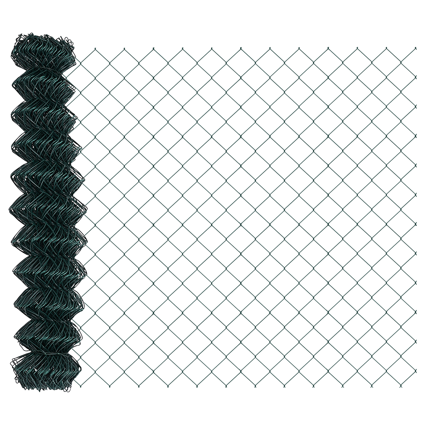 Gjerdepåle grønn 10 x 1,4 m (60 x 60 mm nett) Stål og PVC