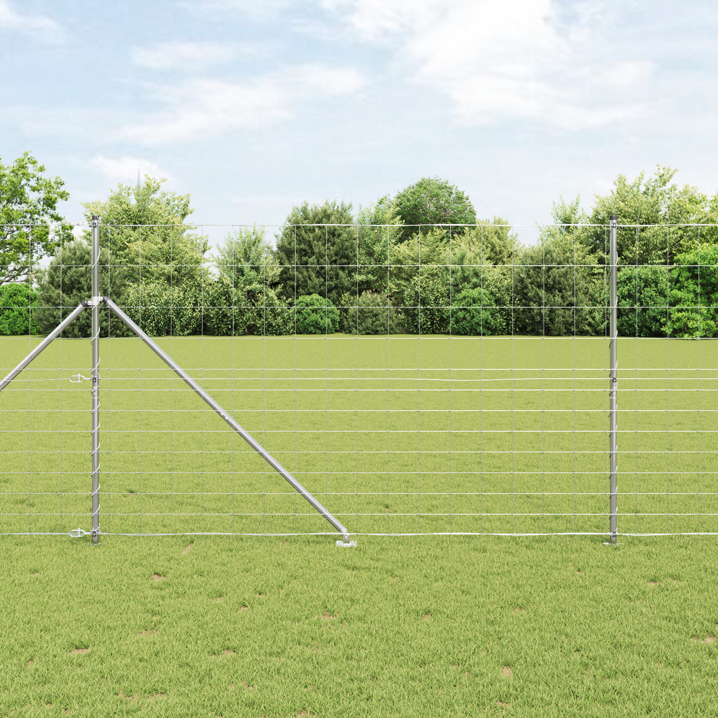 Svweiende trådgjerde med spisser 25 x 1,5 m Galvanisert stål