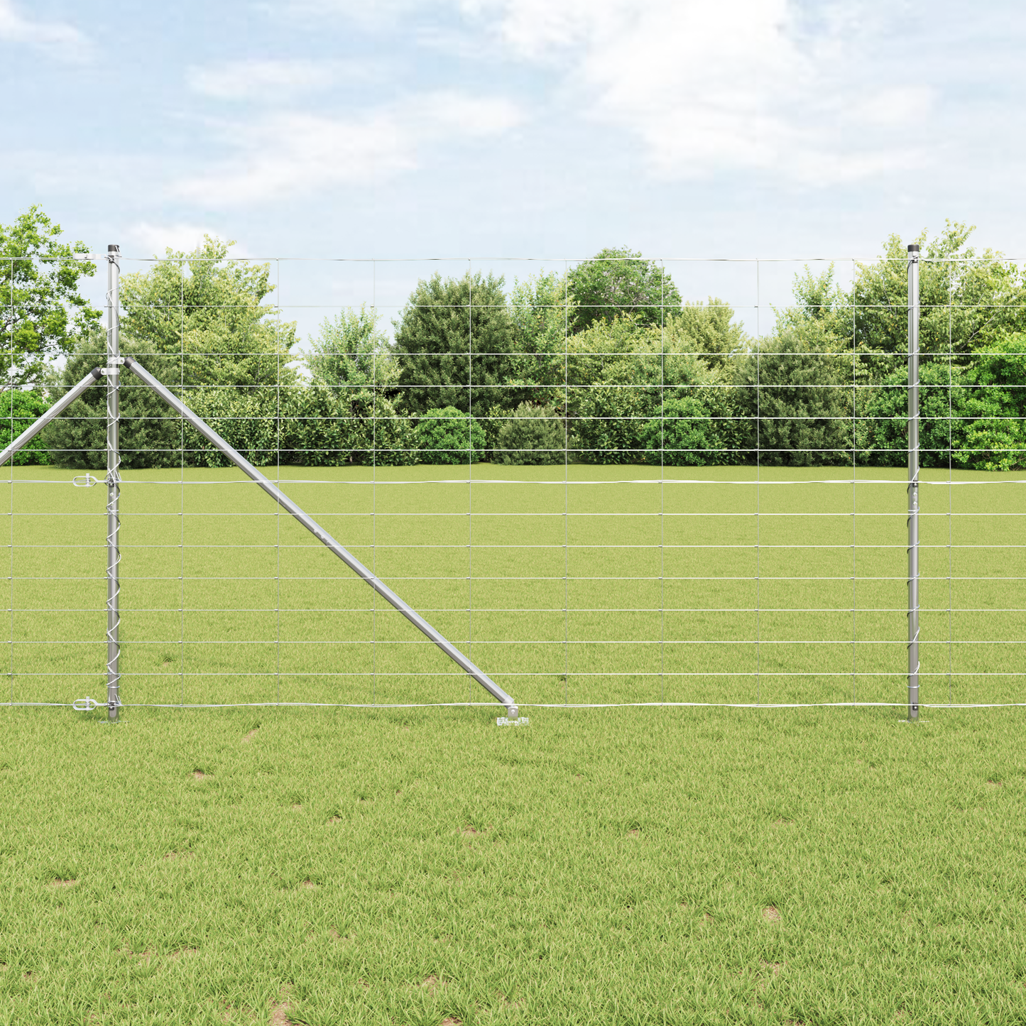 Svweiende trådgjerde med spisser 50 x 1,4 m Galvanisert stål