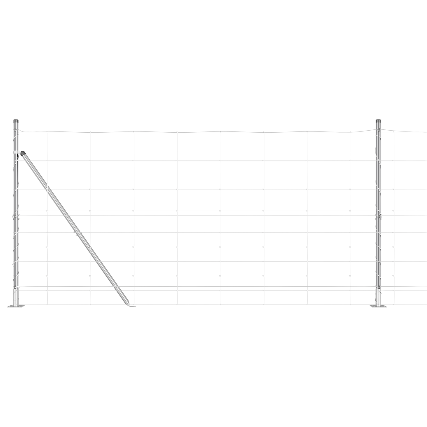 Sveistgjerde med Betongbase 50 x 1,2 m Galvanisert stål Sølv