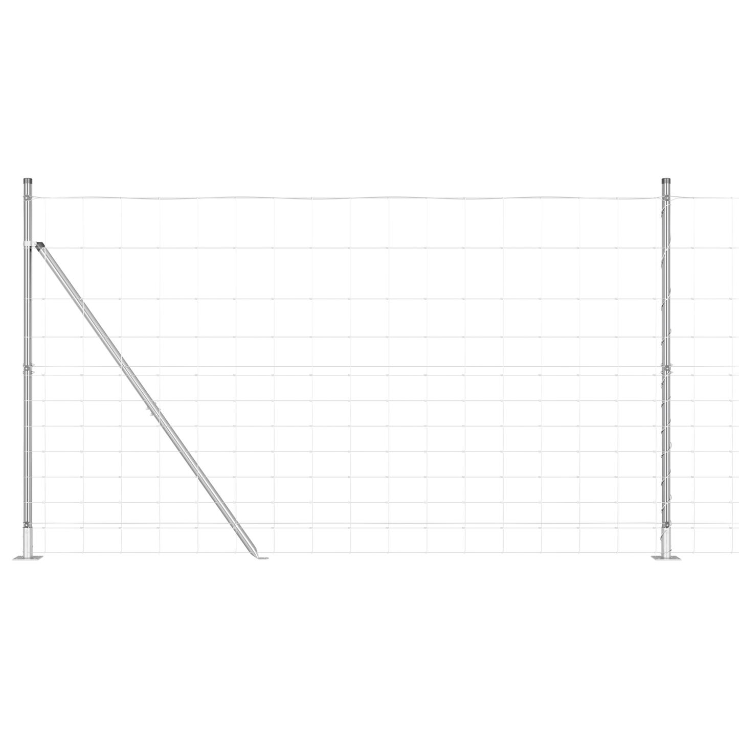 Sveistgjerde med Betongbase 50 x 1,4 m Galvanisert stål Sølv