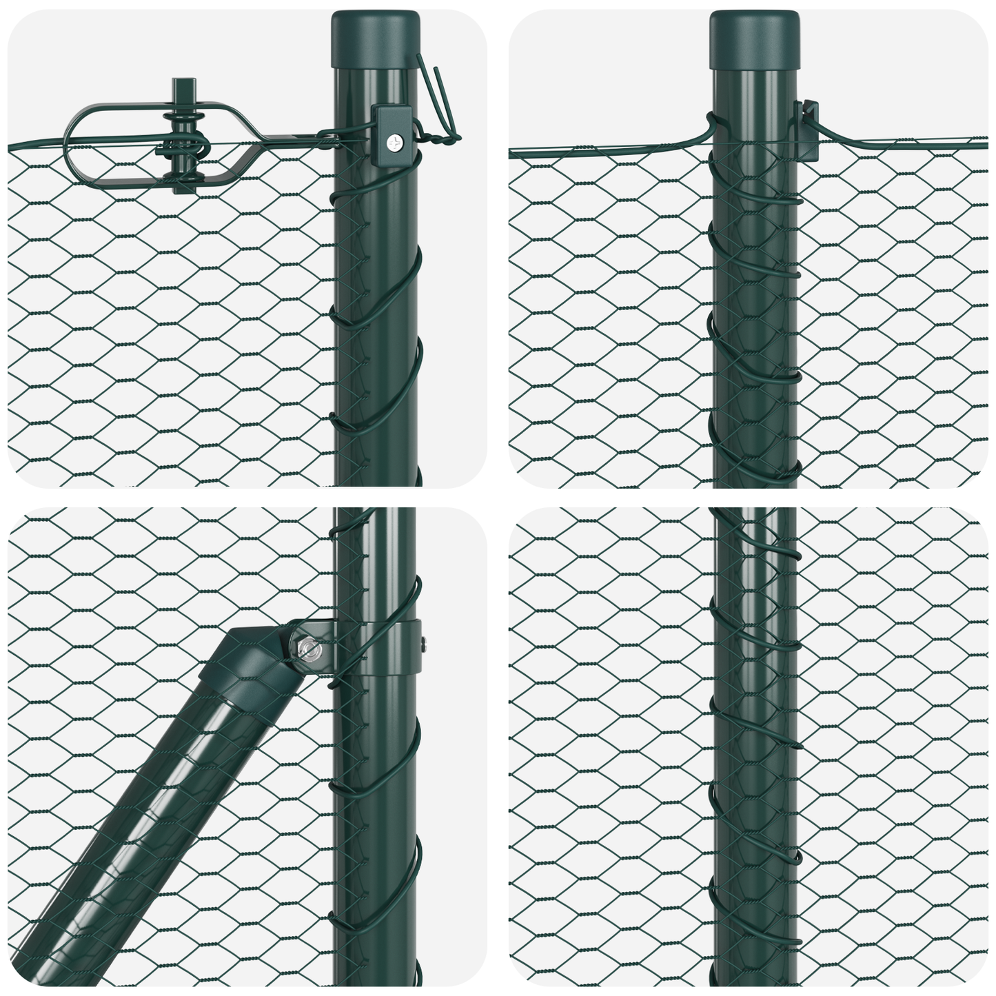 Sekskantet gjerde grunstift 25 x 0,5 m PVC-belagt stål Mesh