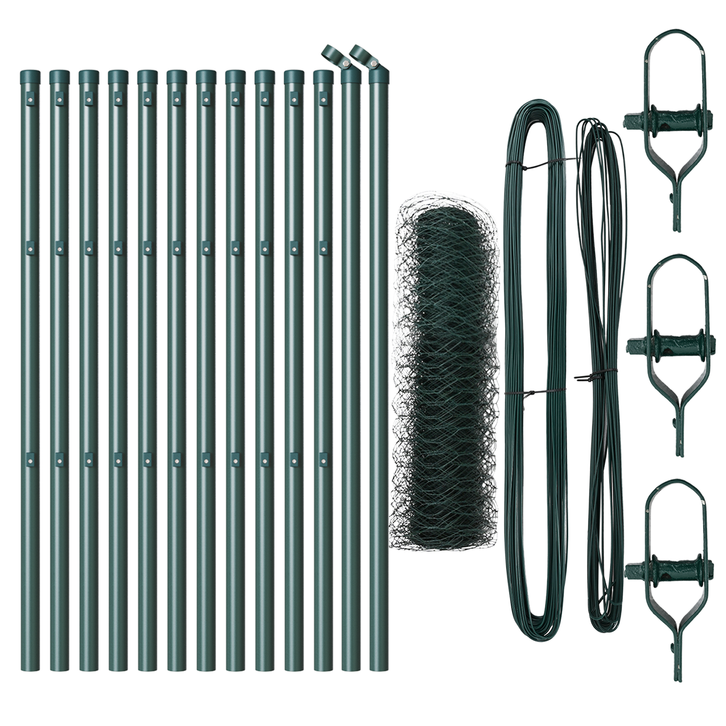 Sekskantet gjerde grunstift 25 x 0,5 m PVC-belagt stål Mesh
