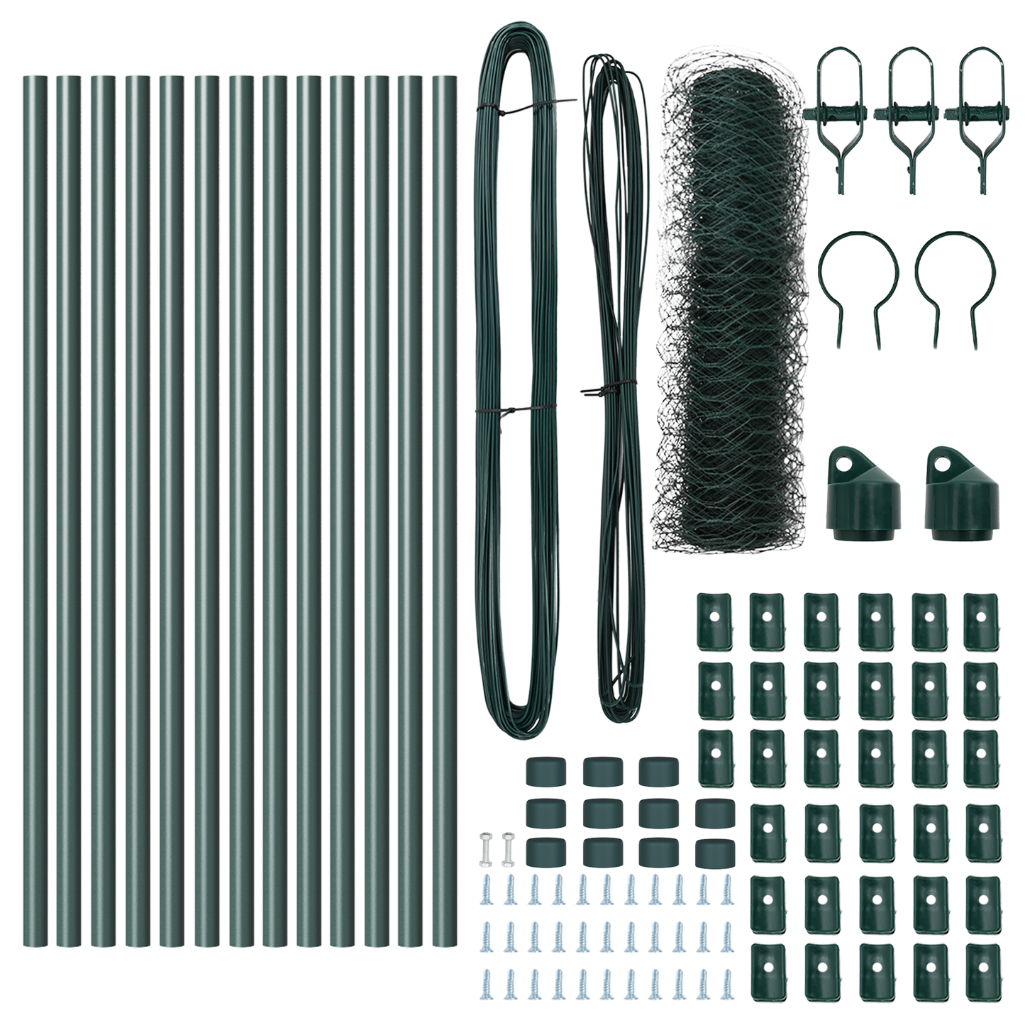 Sekskantet gjerde grunstift 25 x 0,5 m PVC-belagt stål Mesh