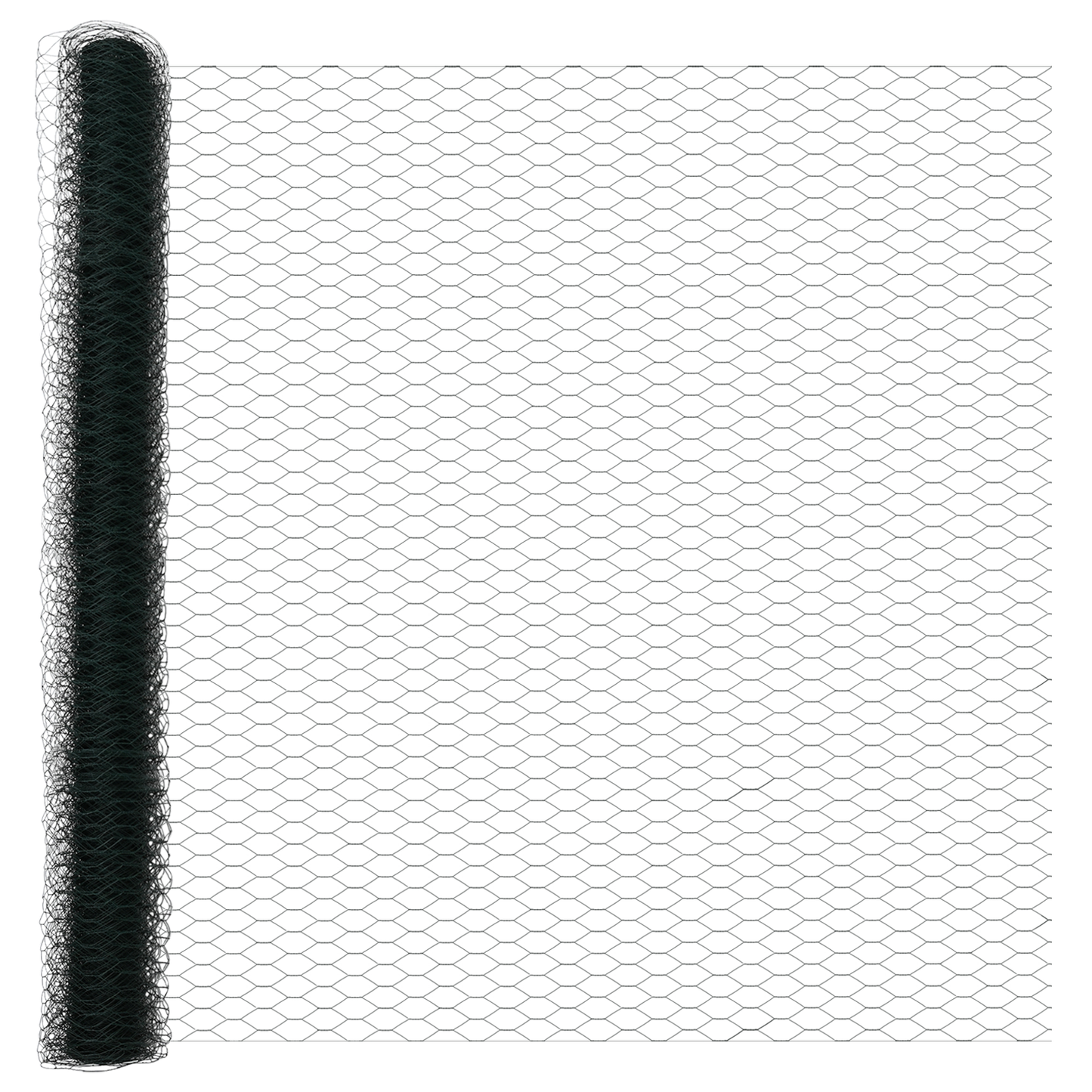 Sekskantet gjerde grunstift 100 x 1,6 m PVC-belagt stål Grønn