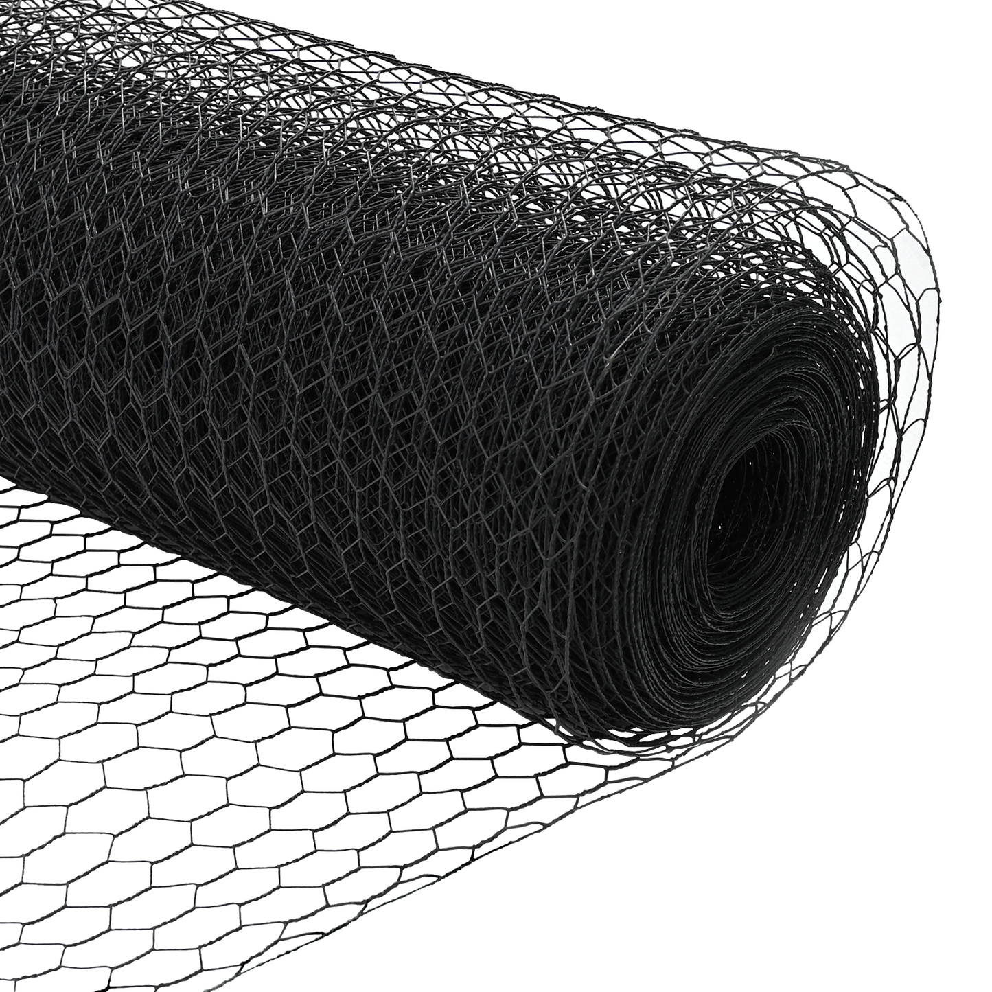 Sekskantet gjerde grunstift 10 x 1,2 m PVC-belagt stål Grå Mesh