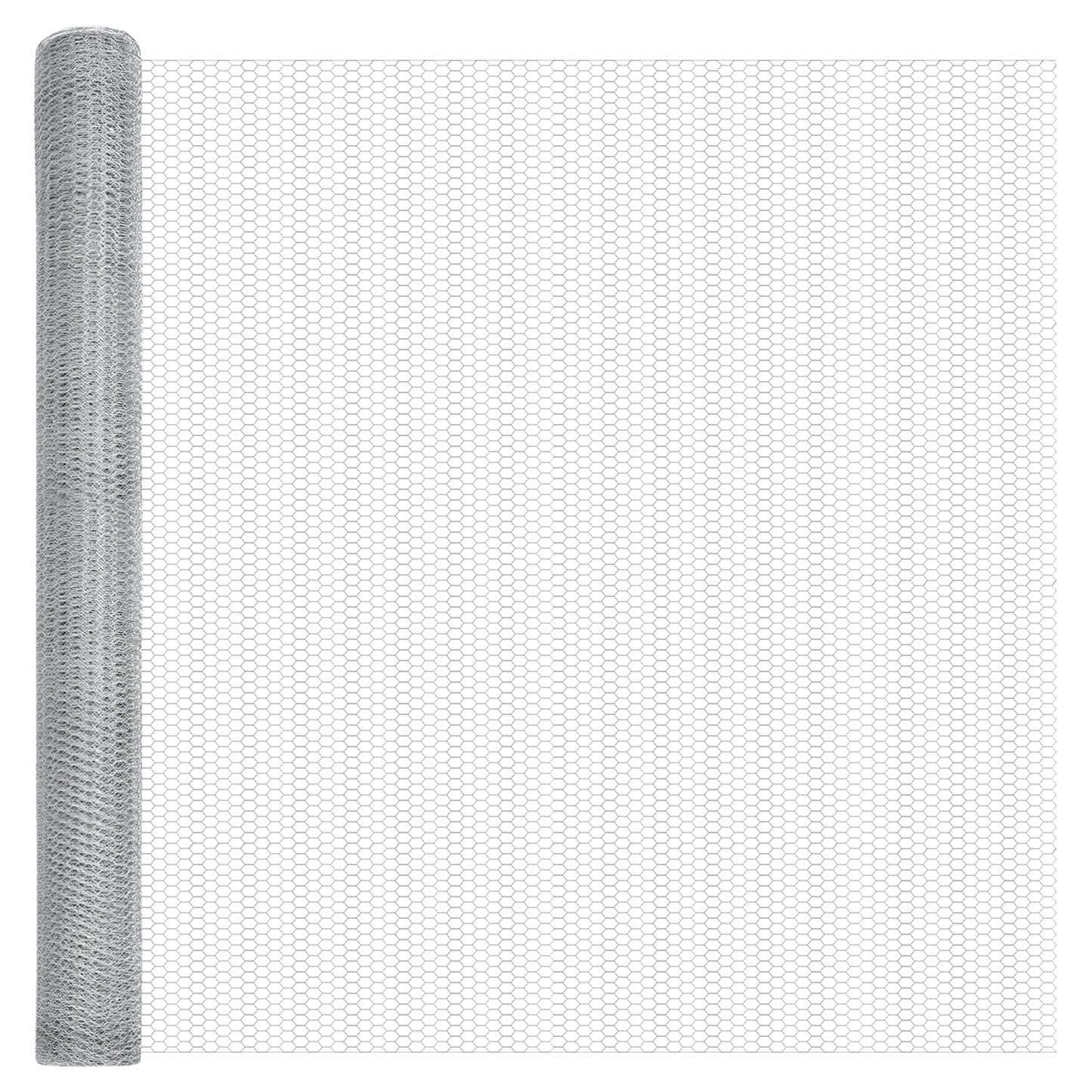 Gjerdepåle sølv 100 x 1,6 m (25 mm mesh) Stål