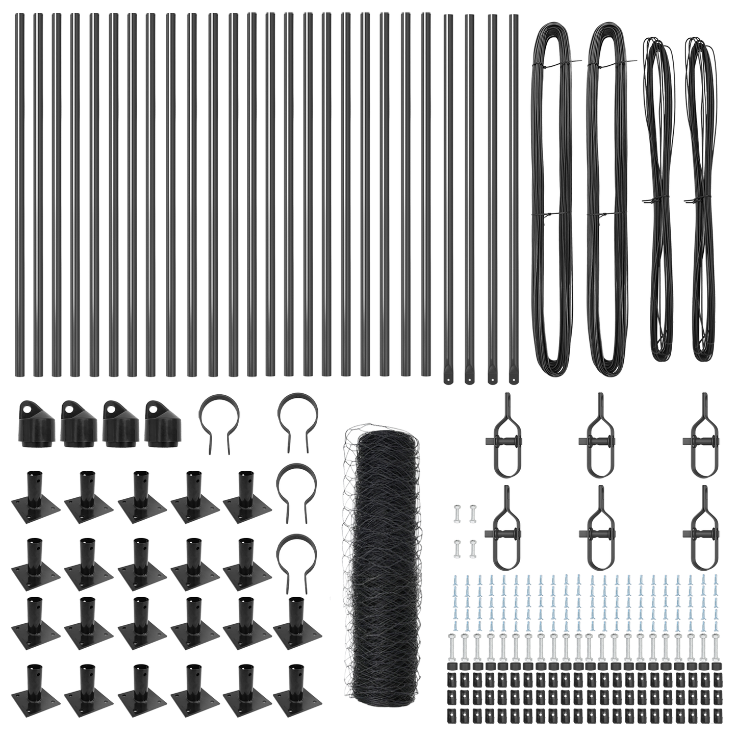 Gjerdepåle Grå 50 x 0,8 m (36 mm mesh) Stål og PVC