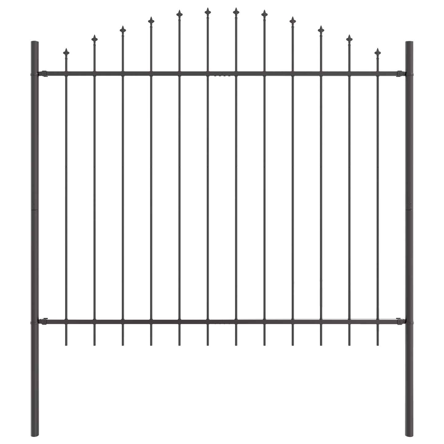 Hage Hegning 3 pcs Grå 170 x 165 cm Pulverlakkert stål