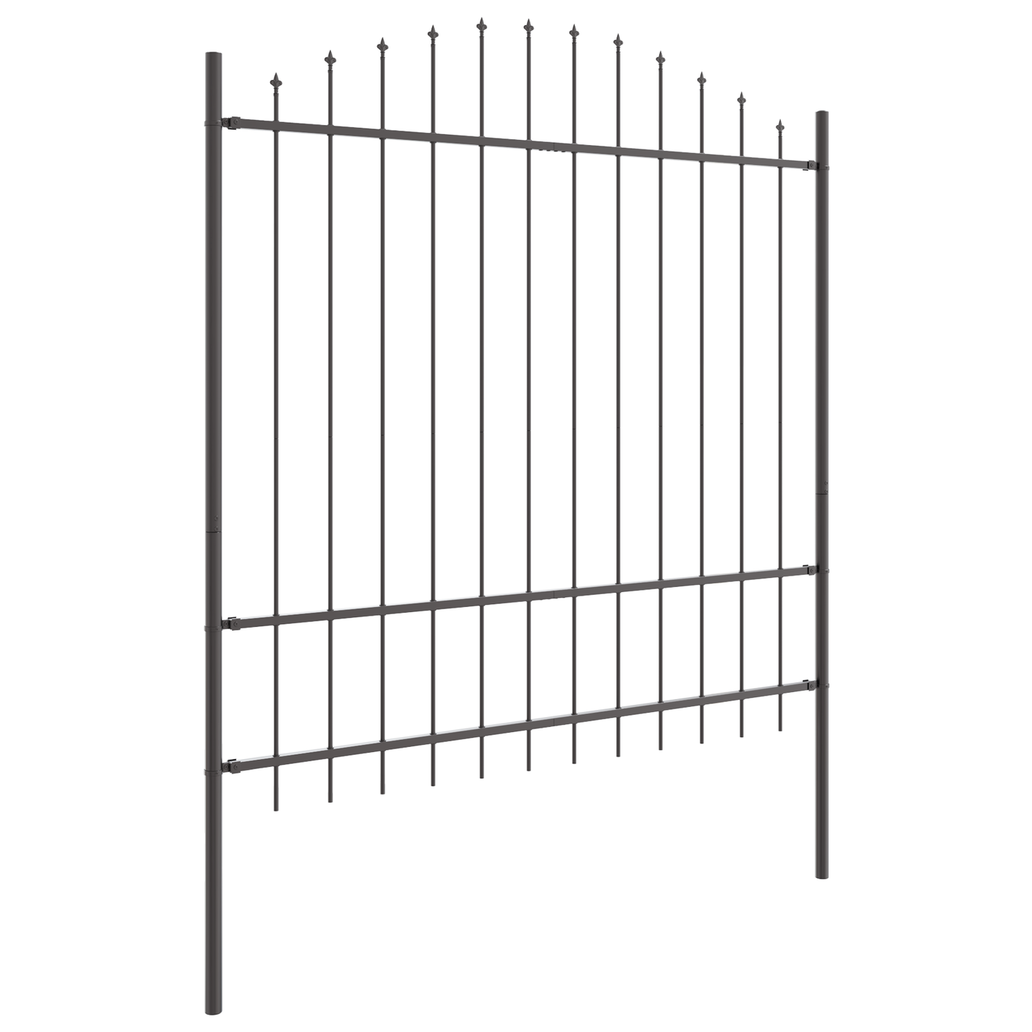 Hage Hegning 3 pcs Grå 170 x 215 cm Pulverlakkert stål