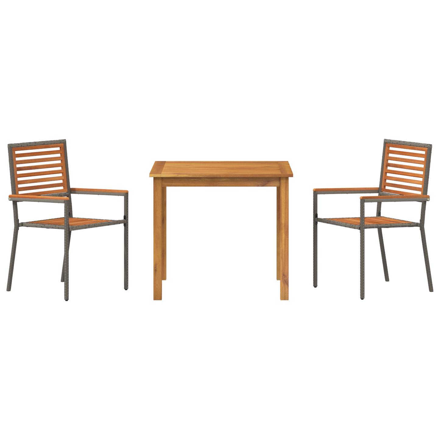 Hage Spisegruppe 3 pcs Grå Solid akasietre