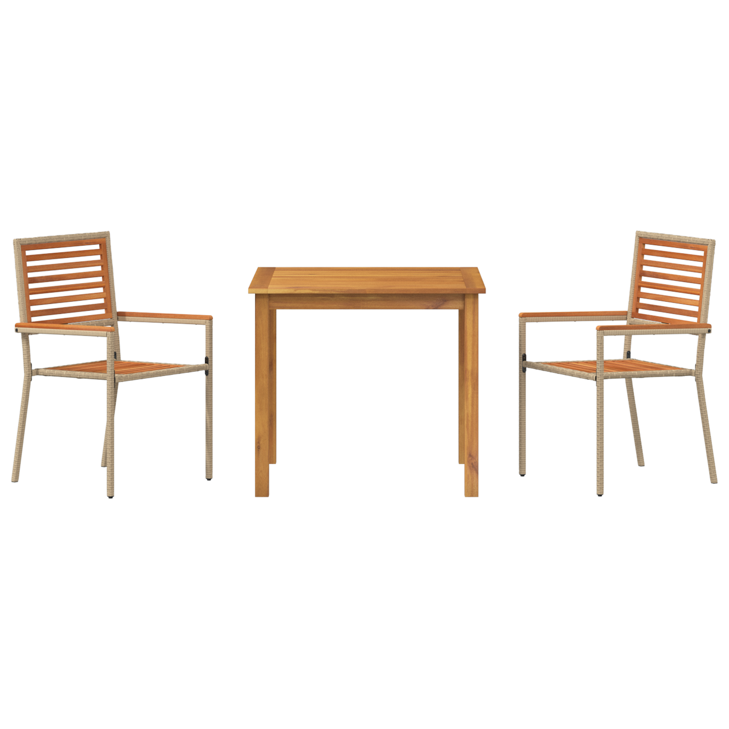 Hage Spisegruppe 3 pcs Beige Solid akasietre