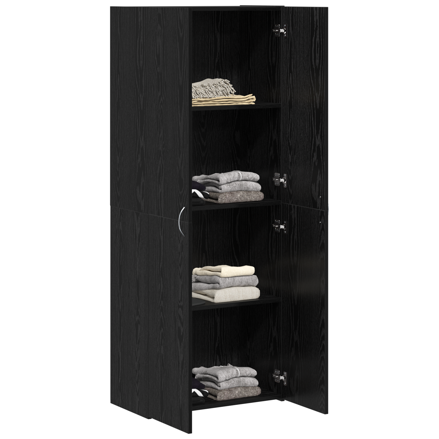 Kontorskap Svart Eik 60 x 32 x 152,5 cm Konstruert tre