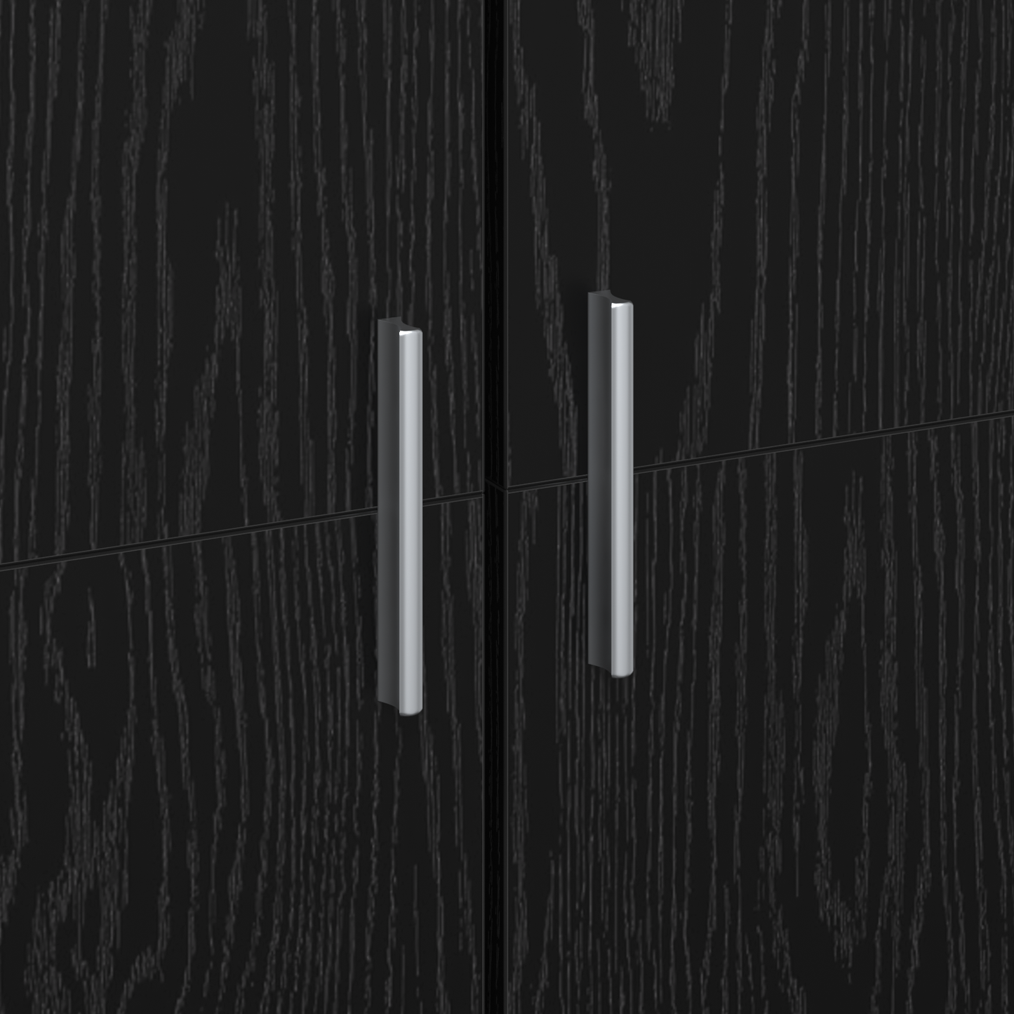 Highboard Svart eik 60 x 35 x 180 cm Konstruert tre