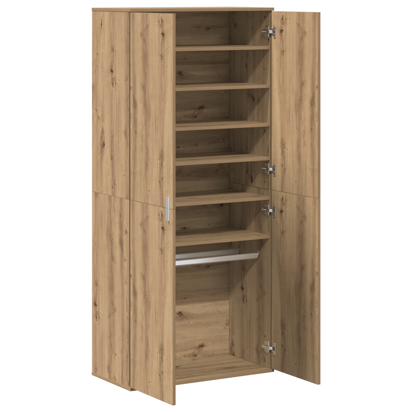 Highboard 80 x 39 x 178 cm Konstruert tre artisan eik