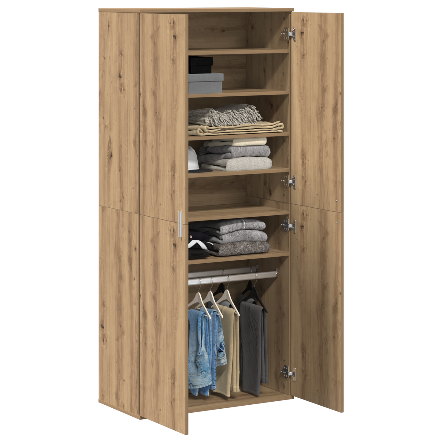 Highboard 80 x 39 x 178 cm Konstruert tre artisan eik