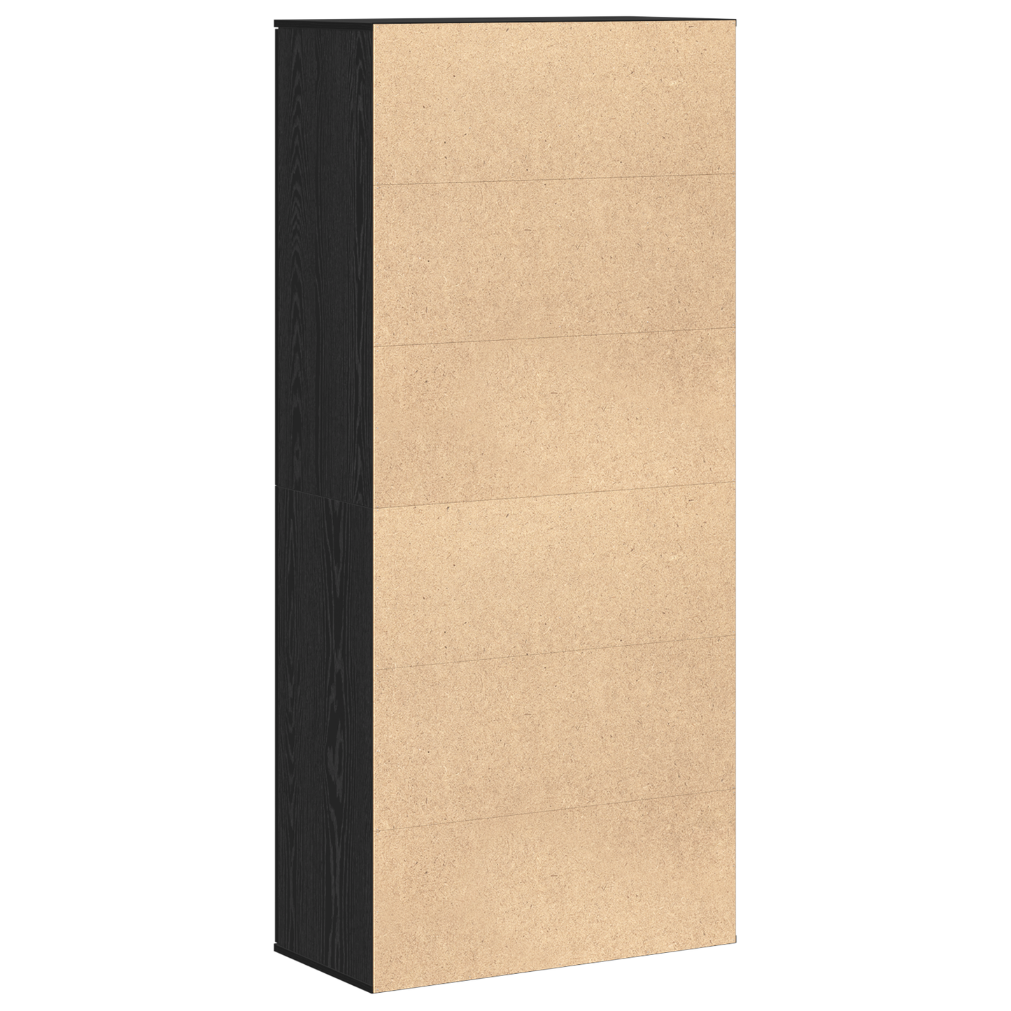Highboard med hylle Svart eik 80 x 39 x 178 cm Konstruert tre