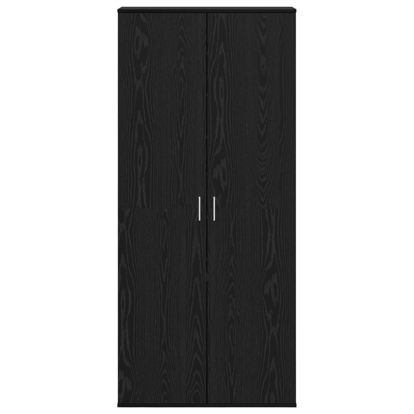 Highboard med hylle Svart eik 80 x 39 x 178 cm Konstruert tre