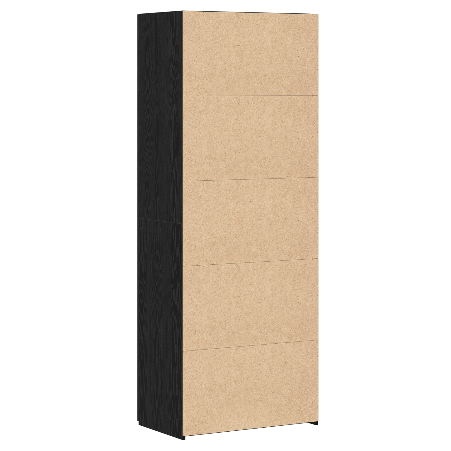Høyskap 2 pcs Svart Eik 70 x 42,5 x 185 cm