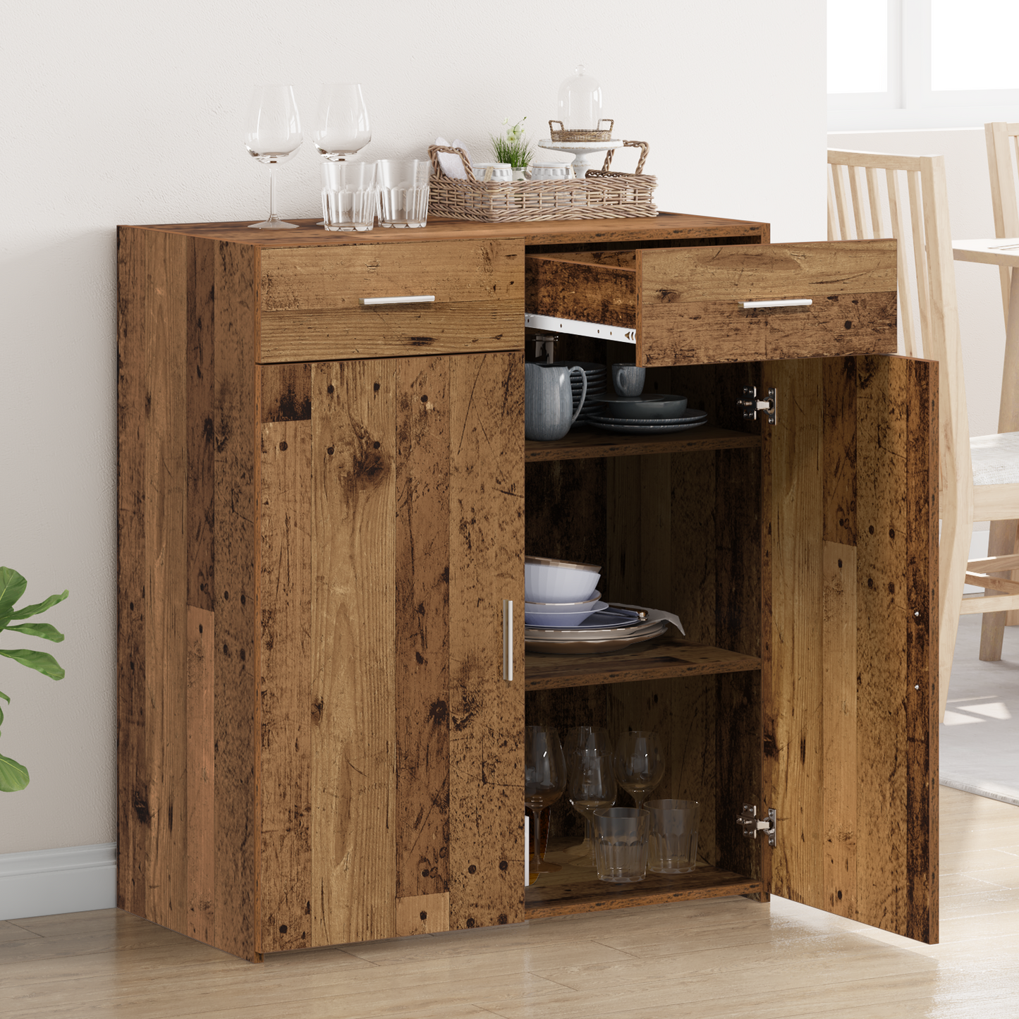 Oppbevaringsskap Gammelt tre 80 x 42,5 x 93 cm