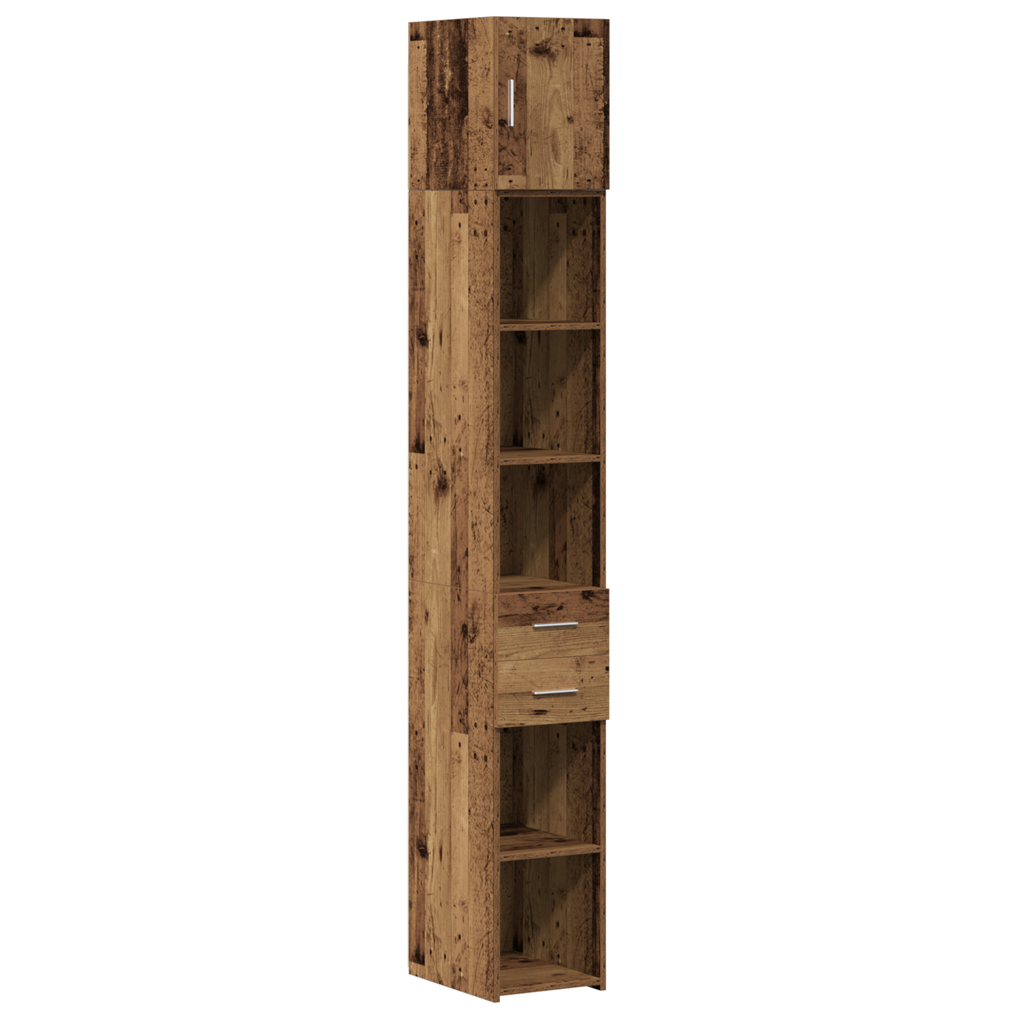 Oppbevaringsskap med skuff 2 pcs Gammelt tre 30 x 42,5 x 225 cm