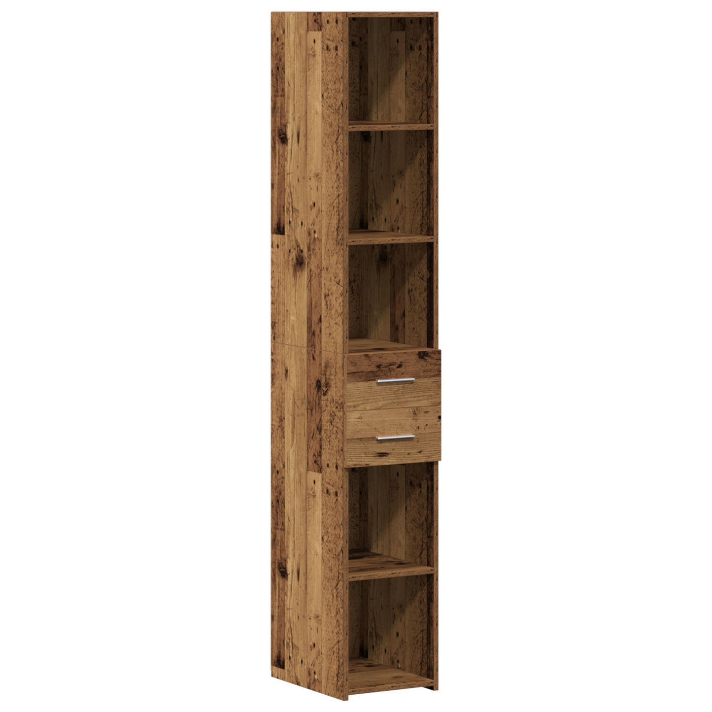 Oppbevaringsskap med skuff 2 pcs Gammelt tre 30 x 42,5 x 225 cm