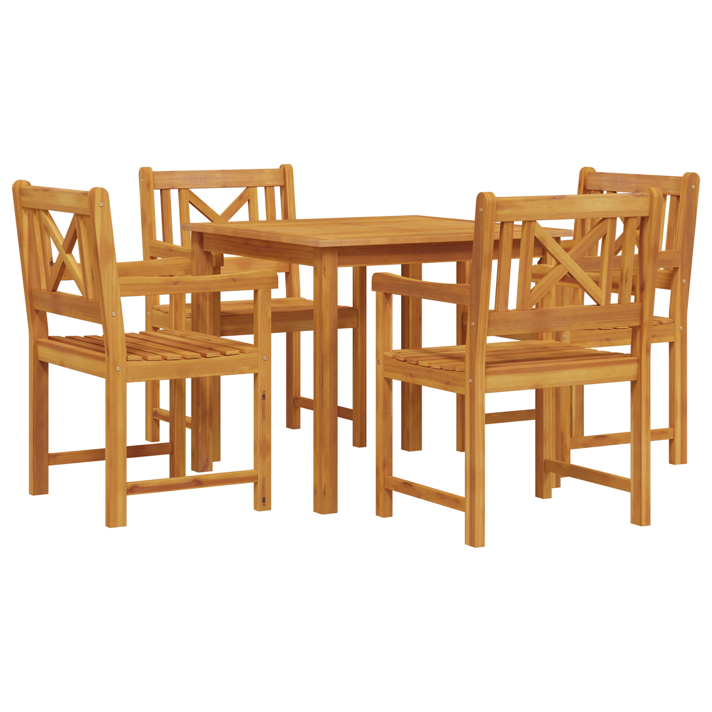 Hage Spisegruppe 5 pcs Brun Massivt akasietre