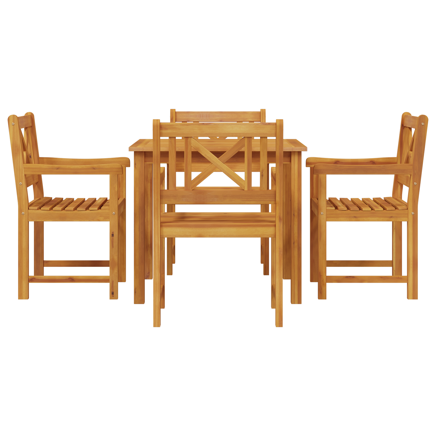 Hage Spisegruppe 5 pcs Brun Massivt akasietre