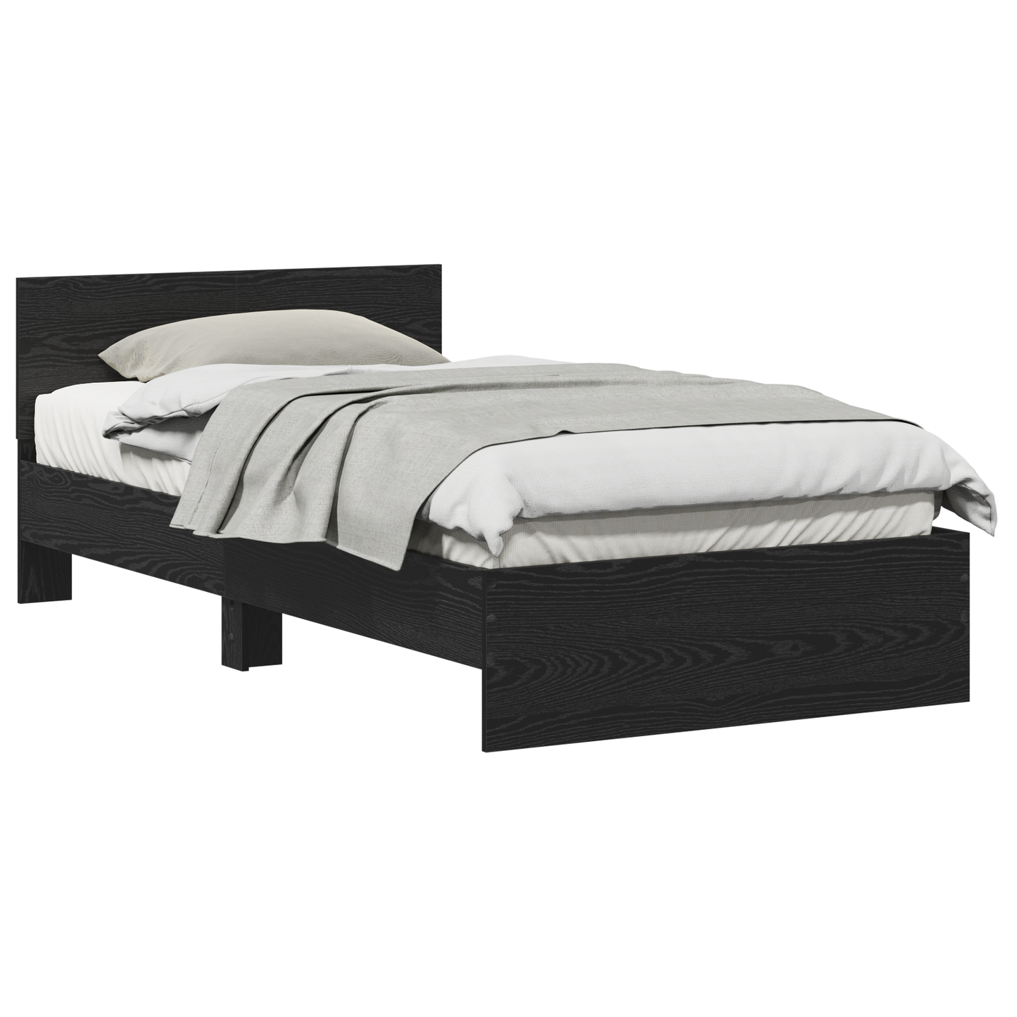 Sengestamme Svart Eik 203 x 104 x 70 cm Konstruert tre
