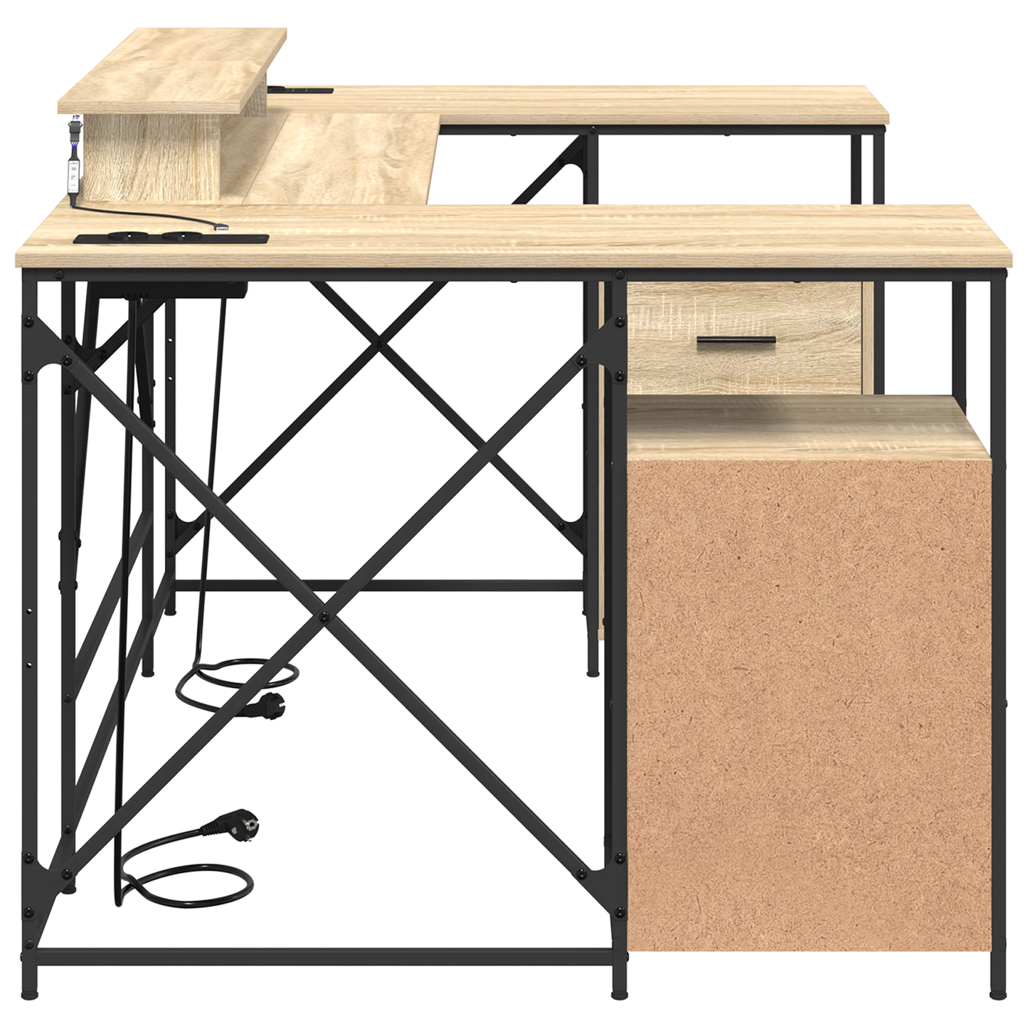 Skrivebord Sonoma eik 182 x 101 x 87,5 cm Konstruert tre