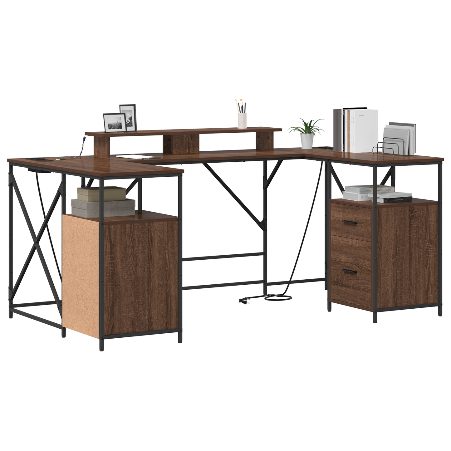 Skrivebord Brun Eik 182 x 101 x 87,5 cm Konstruert tre