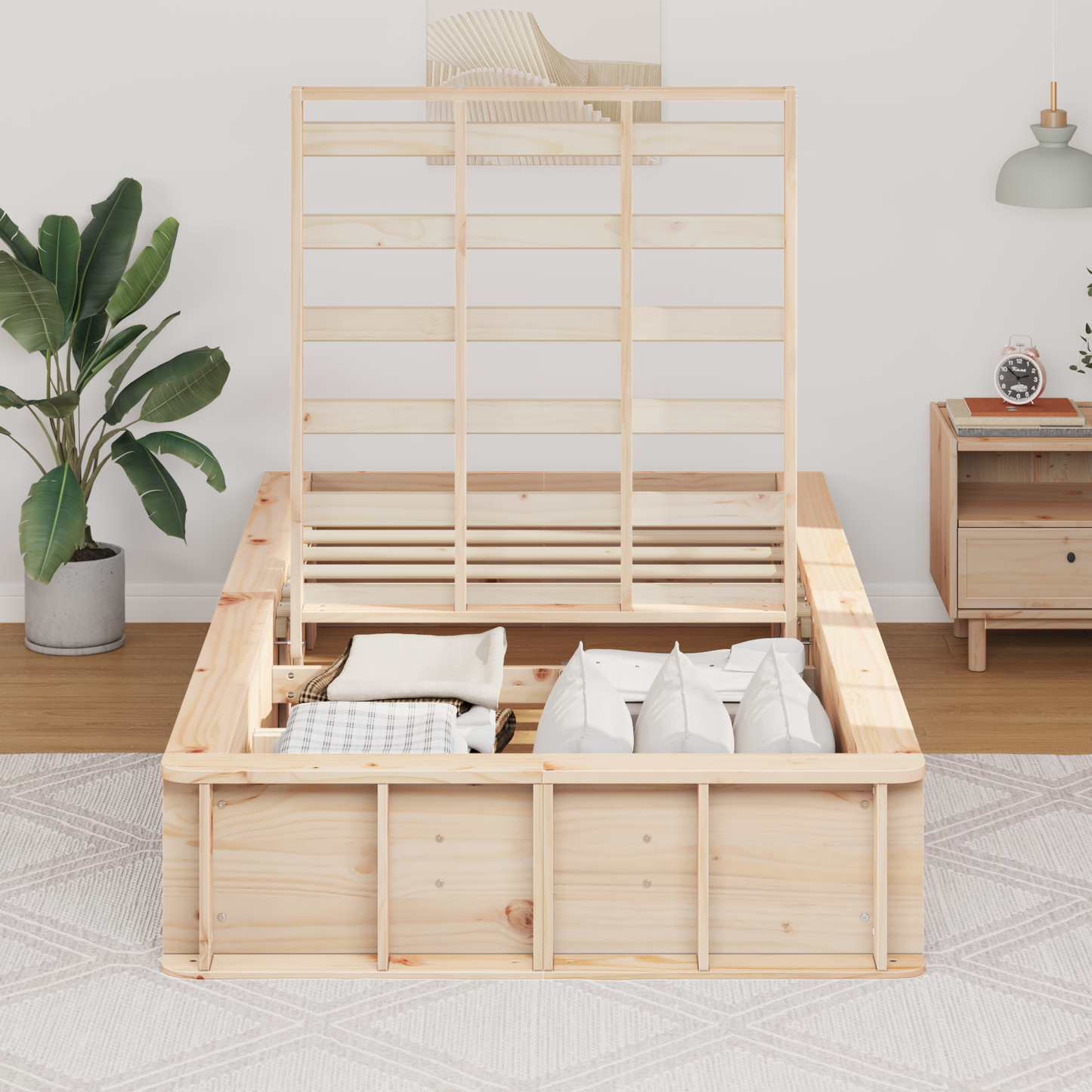 Sengestamme Brun 80 x 200 cm Massiv furu