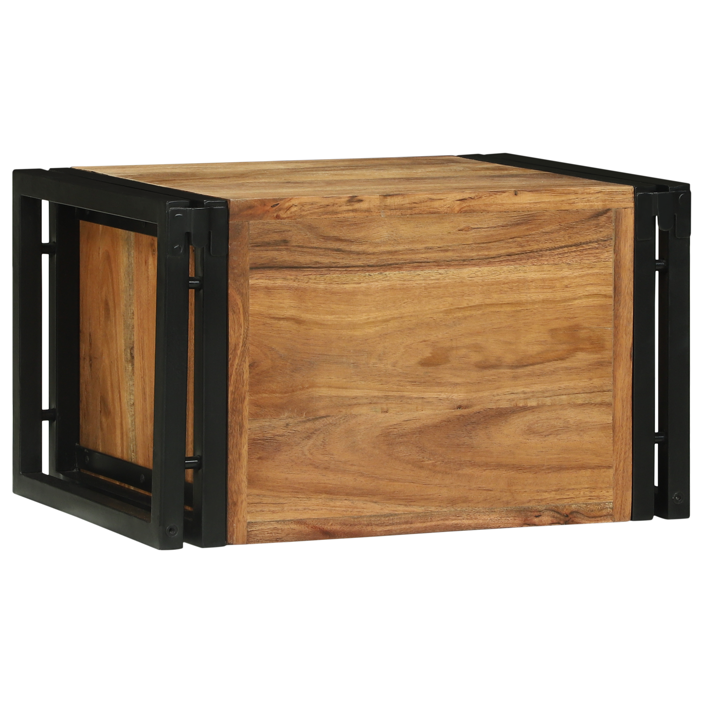Vinhylle 2 pcs Brun og svart 46 x 35 x 27,5 cm Solid akasietre